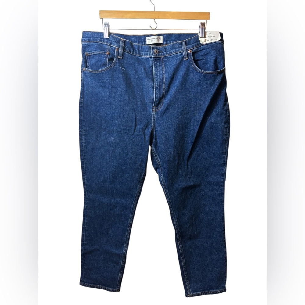 Abercrombie & Fitch Women's High Rise Jeans - Dark Blue